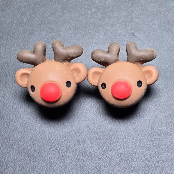 2/$15 Rudolph Reindeer Stud Earrings (NWOT) - Picture 2 of 3